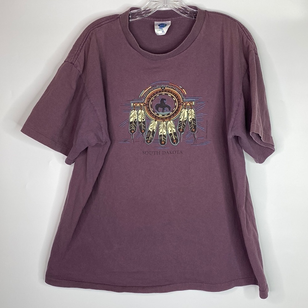 Vintage South Dakota Native American Belton Single Stitch Tshirt Size XL USA